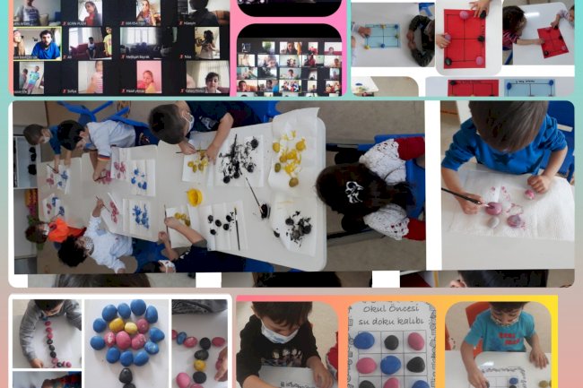 Okul Öncesi taşlarla öğreniyor...