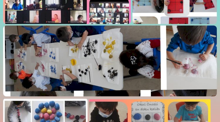 Okul Öncesi taşlarla öğreniyor...